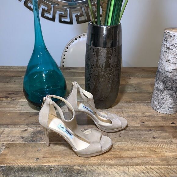 Jimmy Choo Lana T-Strap Suede Sandals - Picture 4 of 8